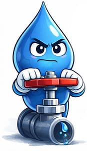 Water Fixers guide showing how to find your emergency water shut off valve in Santa Maria homes